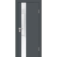 P-10 NEW PET графит матовый, 900*2000 стекло белоснежный лакобель