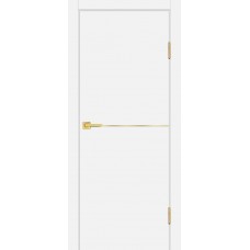 P-19 NEW PP белый матовый, 550*1900 золотой молдинг врезка под замок и ручку