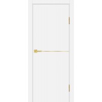 P-19 NEW PP белый матовый, 600*2000 золотой молдинг врезка под замок и ручку