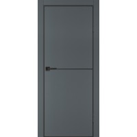 P-19 NEW PET, графит матовый 800*2000, черный молдинг РЕТ ABS черная кромка с 4-х ст., врезка
