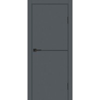 P-19 NEW PP графит матовый, 900*2000 черный молдинг врезка под замок и ручку