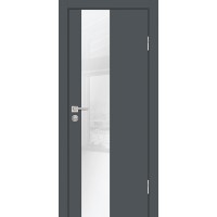 P-6 NEW PET графит матовый, 700*2000 стекло белоснежный лакобель