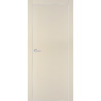 PX-1 PET бежевый матовый, 600*1900 врезка под петли AGB и замок  Al-кр. с 4-х ст
