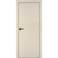 PX-1 PET бежевый матовый, 400*2000 врезка под петли AGB и замок черн.кр. с 4-х ст