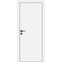 PX-1 PET белый матовый, 600*2000 врезка под петли AGB и замок  черн.кр. с 4-х ст