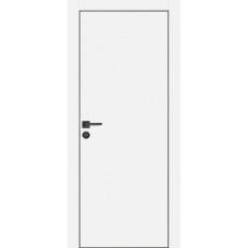 PX-1 PET белый матовый, 700*2000 врезка под петли AGB и замок  черн.кр. с 4-х ст