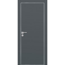 PX-1 PET графит матовый, 400*2000 врезка под петли AGB и замок  Al-кр. с 4-х ст