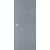 PX-1 PET серый матовый, 400*2000 врезка под петли AGB и замок  Al-кр. с 4-х ст