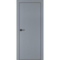 PX-1 PET серый матовый, 700*2000 врезка под петли AGB и замок  черн.кр. с 4-х ст