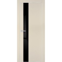 PX-10 PET бежевый матовый, 600*1900 черный лакоб. врезка под петли AGB и замок , Al-кр. с 4-х ст.
