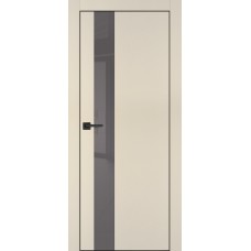 PX-10 PET бежевый матовый, 700*2000 серый лакоб. врезка под петли AGB и замок , черная кр. с 4-х ст