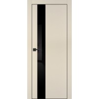 PX-10 PET бежевый матовый, 800*2000 черный лакоб. врезка под петли AGB и замок , черная кр. с 4-х с