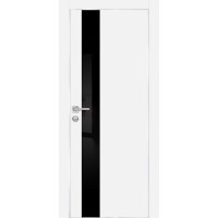 PX-10 PET белый матовый, 800*2000 черный лакоб. врезка под петли AGB и замок , Al-кр. с 4-х ст.