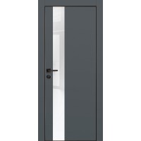 PX-10 PET графит матовый, 550*1900 белоснежный лакоб. врезка под петли AGB и замок , черная кр. с 4