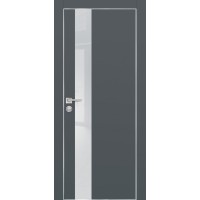 PX-10 PET графит матовый, 600*1900 лунный лакоб. врезка под петли AGB и замок , Al-кр. с 4-х ст.