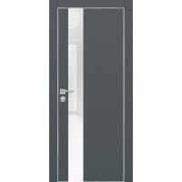 PX-10 PET графит матовый, 800*2000 белоснежный лакоб. врезка под петли AGB и замок , Al-кр. с 4-х с