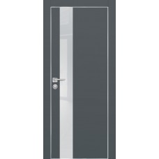 PX-10 PET графит матовый, 900*2000 лунный лакоб. врезка под петли AGB и замок , Al-кр. с 4-х ст.