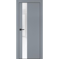 PX-10 PET серый матовый, 550*1900 белоснежный лакоб. врезка под петли AGB и замок , черная кр. с 4-