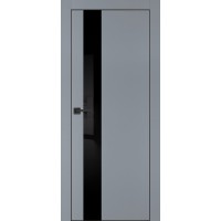 PX-10 PET серый матовый, 600*1900 черный лакоб. врезка под петли AGB и замок , черная кр. с 4-х ст.