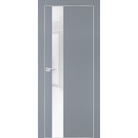 PX-10 PET серый матовый, 700*2000 белоснежный лакоб. врезка под петли AGB и замок , Al-кр. с 4-х ст