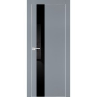 PX-10 PET серый матовый, 700*2000 черный лакоб. врезка под петли AGB и замок , Al-кр. с 4-х ст.