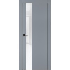 PX-10 PET серый матовый, 900*2000 белоснежный лакоб. врезка под петли AGB и замок , черная кр. с 4-