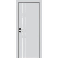 PX-11 PET агат матовый, 550*1900 белоснежный лакоб. врезка под петли AGB и замок , черная кр. с 4-х