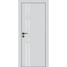 PX-11 PET агат матовый, 550*1900 белоснежный лакоб. врезка под петли AGB и замок , черная кр. с 4-х