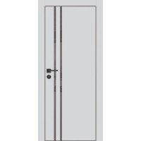 PX-11 PET агат матовый, 550*1900 серый лакоб. врезка под петли AGB и замок , черная кр. с 4-х ст.