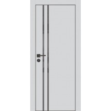 PX-11 PET агат матовый, 700*2000 серый лакоб. врезка под петли AGB и замок , черная кр. с 4-х ст.