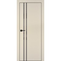 PX-11 PET бежевый матовый, 550*1900 серый лакоб. врезка под петли AGB и замок , черная кр. с 4-х ст