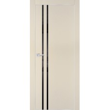 PX-11 PET бежевый матовый, 600*2000 черный лакоб. врезка под петли AGB и замок , Al-кр. с 4-х ст.