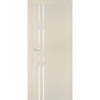 PX-11 PET бежевый матовый, 700*2000 белоснежный лакоб. врезка под петли AGB и замок , Al-кр. с 4-х