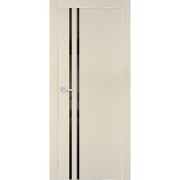 PX-11 PET бежевый матовый, 800*2000 черный лакоб. врезка под петли AGB и замок , Al-кр. с 4-х ст.