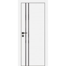 PX-11 PET белый матовый, 550*1900 серый лакоб. врезка под петли AGB и замок , черная кр. с 4-х ст.
