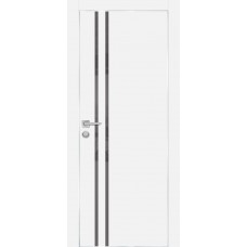 PX-11 PET белый матовый, 600*1900 серый лакоб. врезка под петли AGB и замок , Al-кр. с 4-х ст.