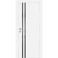 PX-11 PET белый матовый, 600*2000 черный лакоб. врезка под петли AGB и замок , Al-кр. с 4-х ст.