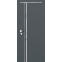 PX-11 PET графит матовый, 550*1900 лунный лакоб. врезка под петли AGB и замок , Al-кр. с 4-х ст.