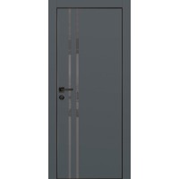 PX-11 PET графит матовый, 550*1900 серый лакоб. врезка под петли AGB и замок , черная кр. с 4-х ст.