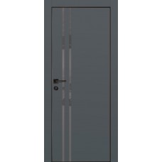 PX-11 PET графит матовый, 700*2000 серый лакоб. врезка под петли AGB и замок , черная кр. с 4-х ст.