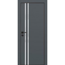 PX-11 PET графит матовый, 800*2000 белоснежный лакоб. врезка под петли AGB и замок , черная кр. с 4
