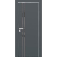 PX-11 PET графит матовый, 800*2000 серый лакоб. врезка под петли AGB и замок , Al-кр. с 4-х ст.