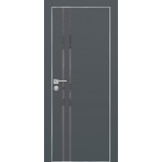 PX-11 PET графит матовый, 900*2000 серый лакоб. врезка под петли AGB и замок , Al-кр. с 4-х ст.