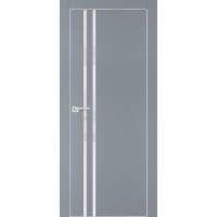 PX-11 PET серый матовый, 600*2000 белоснежный лакоб. врезка под петли AGB и замок , Al-кр. с 4-х ст