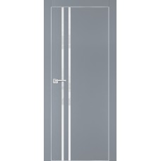 PX-11 PET серый матовый, 700*2000 белоснежный лакоб. врезка под петли AGB и замок , Al-кр. с 4-х ст