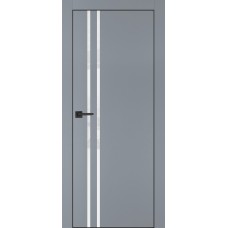 PX-11 PET серый матовый, 700*2000 белоснежный лакоб. врезка под петли AGB и замок , черная кр. с 4-