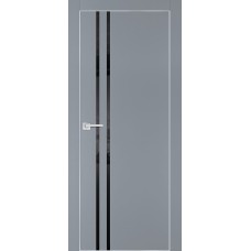 PX-11 PET серый матовый, 700*2000 черный лакоб. врезка под петли AGB и замок , Al-кр. с 4-х ст.