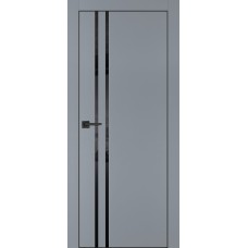 PX-11 PET серый матовый, 800*2000 черный лакоб. врезка под петли AGB и замок , черная кр. с 4-х ст.
