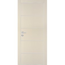 PX-12 PET бежевый матовый, 700*2000 врезка под петли AGB и замок  Al-кр. с 4-х ст