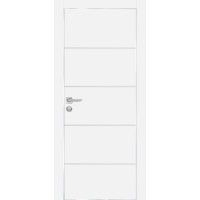 PX-12 PET белый матовый, 600*1900 врезка под петли AGB и замок  Al-кр. с 4-х ст